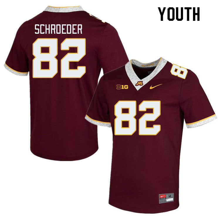 Youth #82 Wyatt Schroeder Minnesota Golden Gophers College Football Jerseys Stitched-Maroon